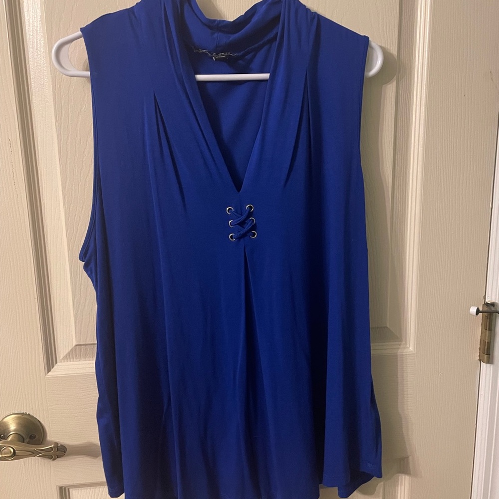 Cable & Gauge Royal Blue Sleeveless Blouse